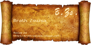 Brath Zsuzsa névjegykártya